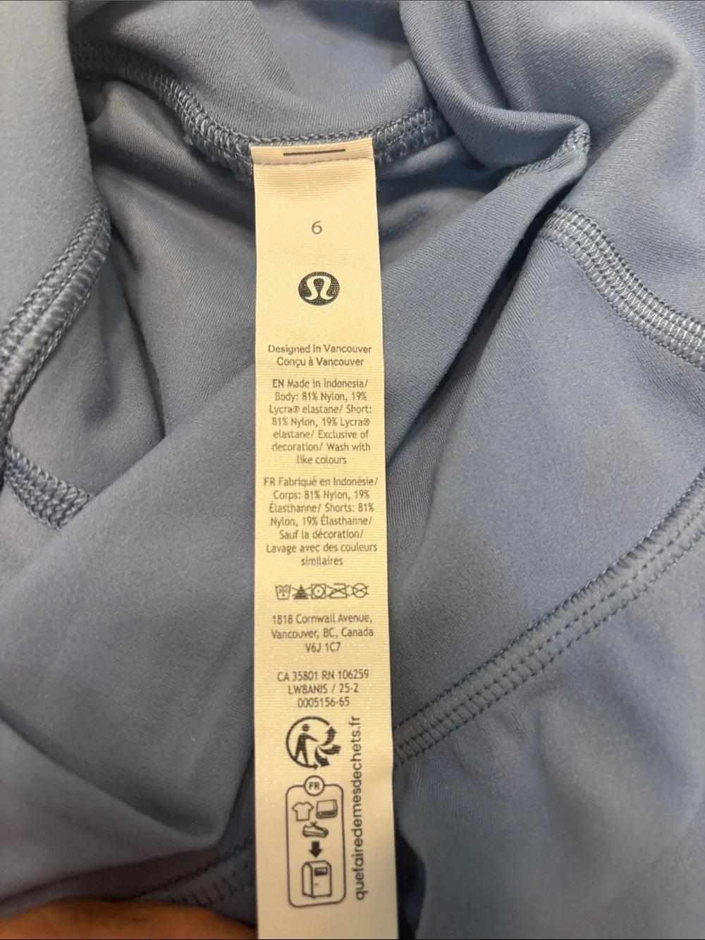 Women's Lululemon Athletic Alighn Skirt in Slate Blue - Picture 3 of 4